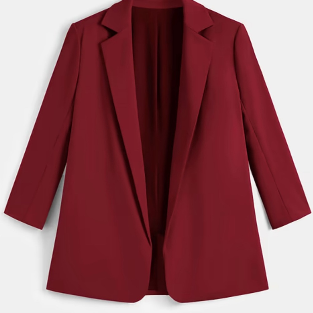 NWT Red Wine Long Blazer - Picture 4 of 6